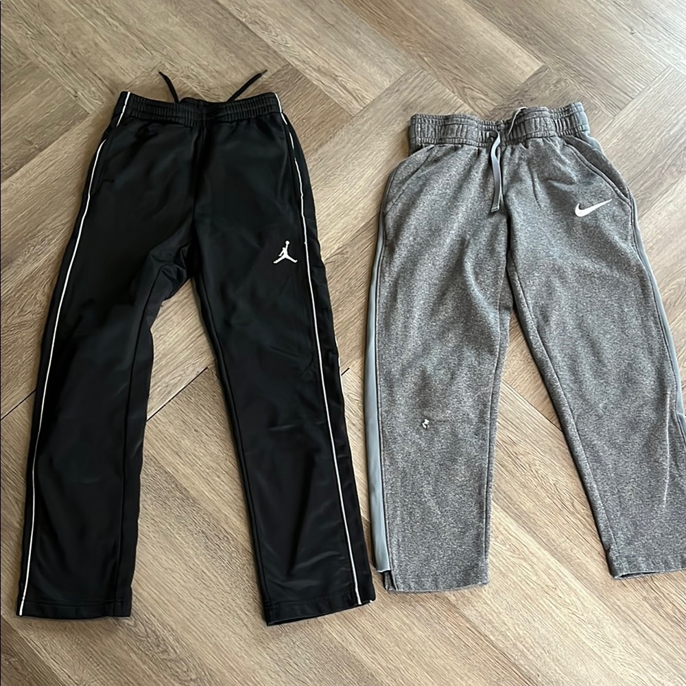 Nike and Jordan Kids Track Pants Set - Black and Gray